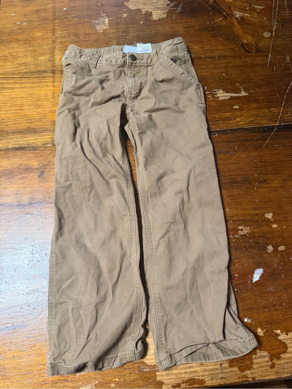 Carhartt Kids Tan Work-Style Stretch Pants